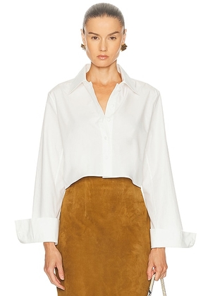 KHAITE Jasen Top in Chalk - White. Size M (also in L, XS).