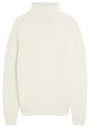 Slowear Chunky Cable-knit Roll-neck Wool Jumper - Ecru - 48 (UK38 / M)