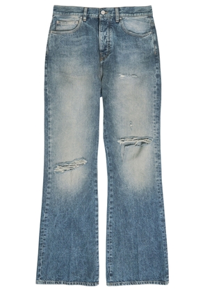 Amiri Slashed Distressed Bootcut Jeans - Denim - 34 (W34 / L)