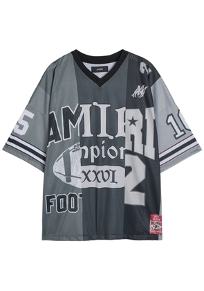 Amiri Spliced Printed Mesh T-shirt - Black - XL