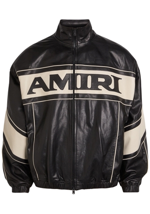 Amiri Sport Panelled Leather Jacket - Black - XL