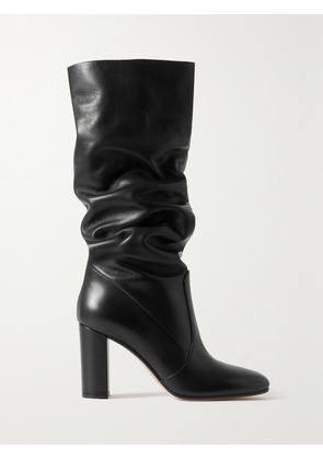 Gianvito Rossi - Glen 85 Leather Knee Boots - Black - IT34,IT35,IT35.5,IT36,IT36.5,IT37,IT37.5,IT38,IT38.5,IT39,IT39.5,IT40,IT40.5,IT41,IT41.5,IT42