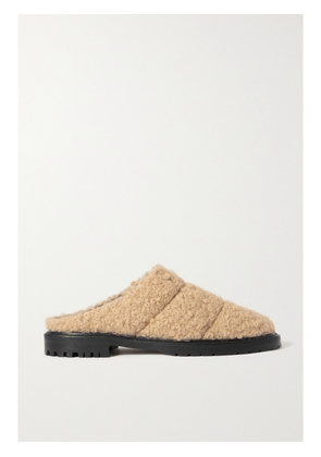 STAUD - Astro Quilted Faux Shearling Mules - Neutrals - IT35,IT36,IT37,IT38,IT39,IT40,IT41,IT42