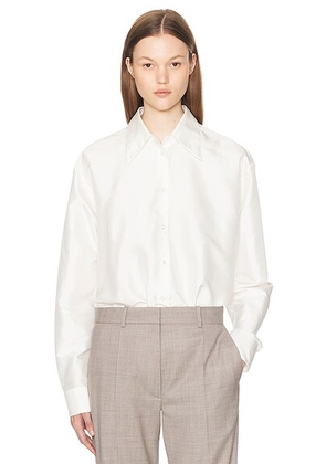 The Row Parave Shirt in Off White - White. Size 4 (also in 6).