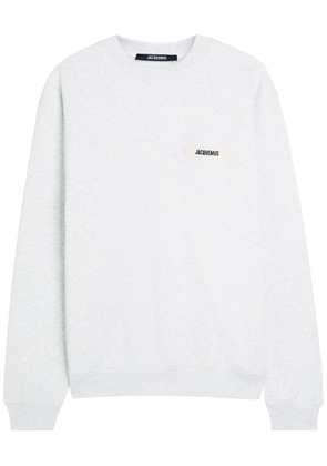Jacquemus Le Sweatshirt Grosgrain Cotton Sweatshirt - Grey - XL