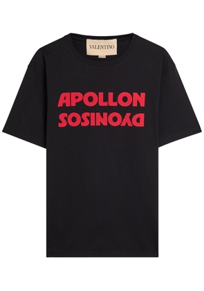 Valentino Garavani Printed Cotton T-shirt - Black Red - M