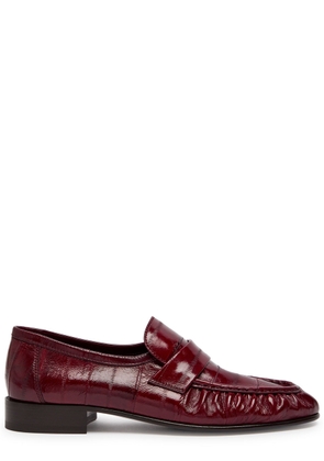 The Row Soft 25 Patent Leather Loafers - Burgundy - 41 (IT41 / UK8)