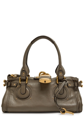 Chloe Paddington Medium Grained Leather Shoulder bag - Grey - One Size