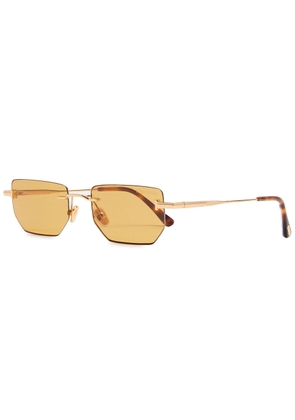 Tom Ford Narrow Rimless Sunglasses - Yellow Yellow - One Size