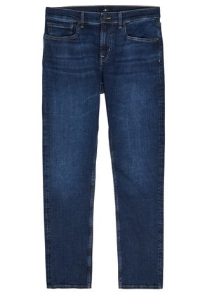 7 For All Mankind Slimmy Stretch-denim Jeans - Dark Blue - 30 (W30 / S)