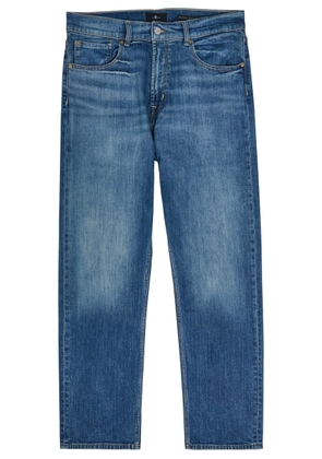 7 For All Mankind Modern Straight-leg Jeans - Mid Blu - 32 (W32 / M)