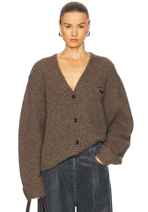 Siegelman Stable x FWRD Knit Cardigan in Indus - Brown. Size S/M (also in L/XL).