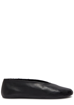 The Row Stella Shearling-lined Leather Ballet Flats - Black - 41 (IT41 / UK8)