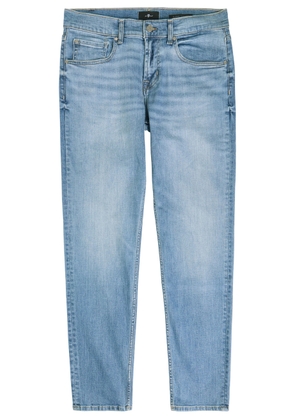 7 For All Mankind Slimmy Tapered Luxe Performance Jeans - Light Blue - 30 (W30 / S)