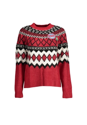 Red Polyester Sweater - M