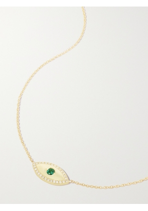 Jennifer Meyer - Medium Evil Eye 18-karat Gold, Diamond And Emerald Necklace - One size