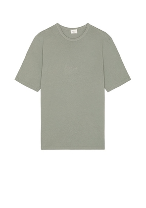 Saint Laurent Short Sleeve Tee in Gris Vert Blanchi - Sage. Size M (also in L, S, XS).