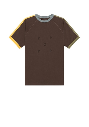 Pop Trading Company Keenan T-Shirt in Delicioso - Brown. Size M (also in L, S, XL/1X).