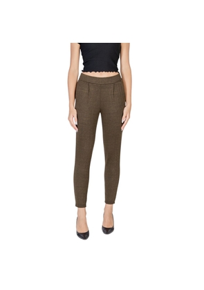 ICHI Green Polyester Skinny Pant - XL