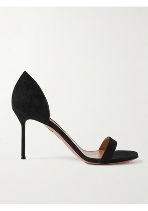 Aquazzura - Uptown 85 Suede Sandals - Black - IT35,IT35.5,IT36,IT36.5,IT37,IT37.5,IT38,IT38.5,IT39,IT39.5,IT40,IT40.5,IT41,IT41.5,IT42