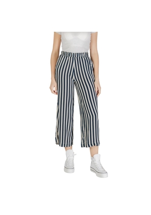 ICHI Blue Viscose Cropped Pant - XL