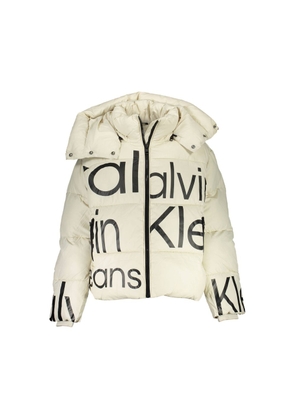 Beige Polyester Jackets & Coat - M