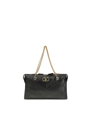 Valentino Garavani Black Lamb Leather Shoulder Bag