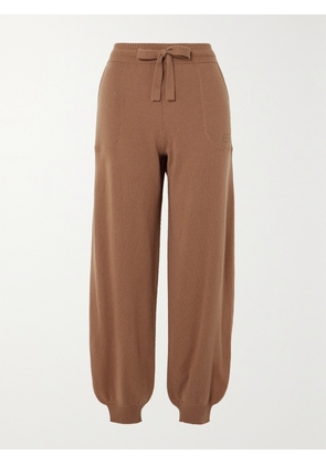 Eres - Colorama Maille Star Wool And Cashmere-blend Tapered Track Pants - Brown - small,medium,large