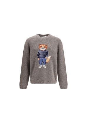 Maison Kitsuné Gray Wool Sweatshirt - M