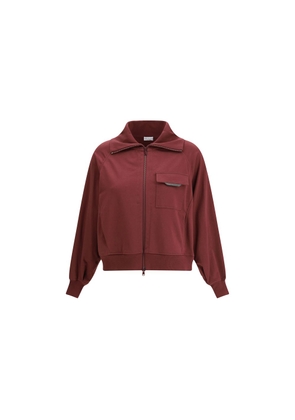 Brunello Cucinelli Bordeaux Cotton Cardigan - S