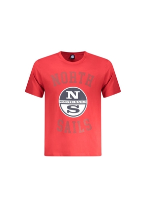 Red Cotton Men T-Shirt - S