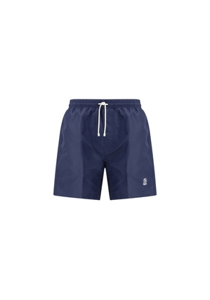 Brunello Cucinelli Blue Polyester Swim Shorts - M
