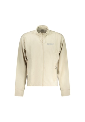 Beige Cotton Men Sweater - M