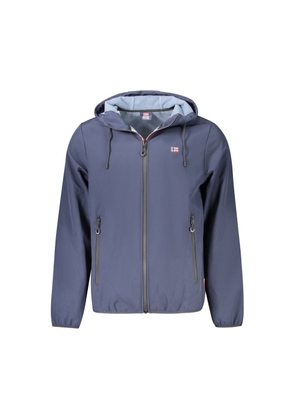 Blue Polyester Men Jacket - S