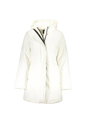White Polyester Jackets & Coat - XS