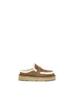 Fendi Beige Leather Mules - EU41/US11