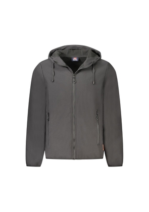 Black Polyester Men's Jacket - S