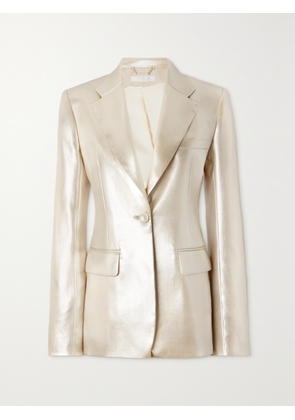 Chloé - Metallic Silk-satin Blazer - Silver - FR 34,FR 36,FR 38,FR 40,FR 42,FR 44