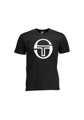 Black Cotton Men T-Shirt - XL