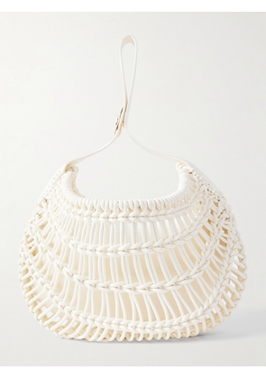 Valentino Garavani - Allknots Embellished Woven Leather Shoulder Bag - Ivory - One size