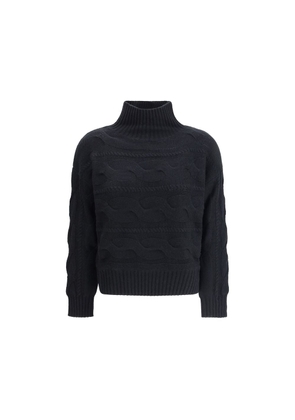 Max Mara High-neck cable-knit Sweater - M