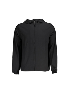 Sleek Hooded Sports Jacket in Breathable Fabric - L