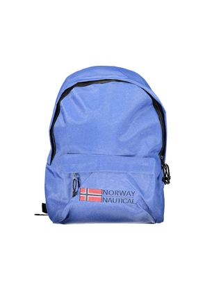 Blue Polyester Men Backpack