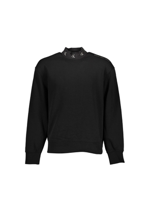 Black Cotton Men Sweater - XXL