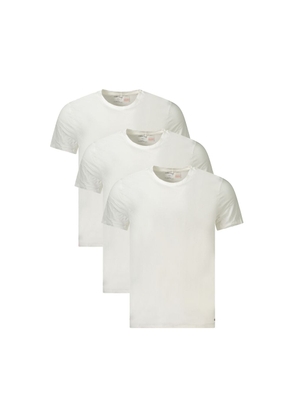 White Cotton Men T-Shirt - S