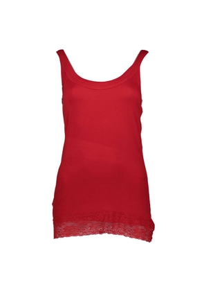 Red Cotton Women Tank - XS