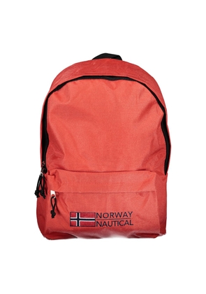 Red Polyester Men Backpack