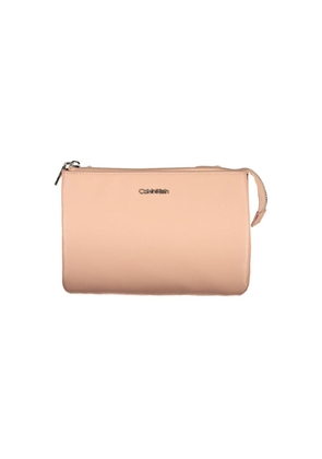 Pink Polyester Women Handbag