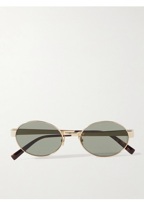SAINT LAURENT EYEWEAR - Oval-frame Gold-tone Sunglasses - One size