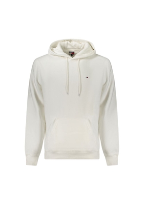 White Cotton Men Sweater - L